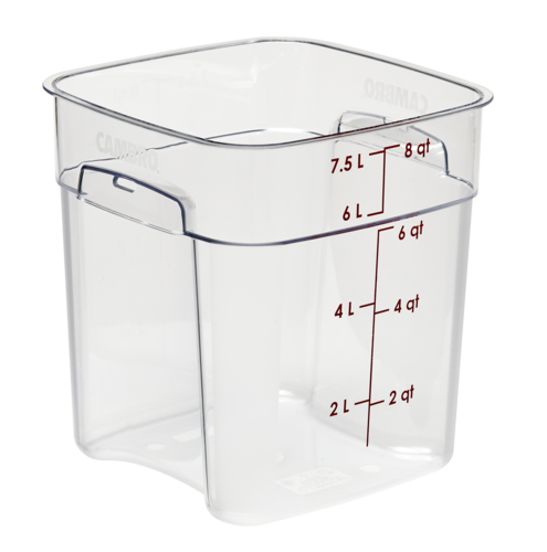 CamSquare FreshPro Food Container, 8 qt., 9''L x 9''W x 9-3/5''H, red graduation