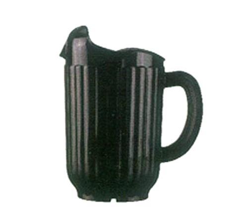 Tuffex I Deluxe Three-Lipped Pitcher, 60 oz., polycarbonate, black