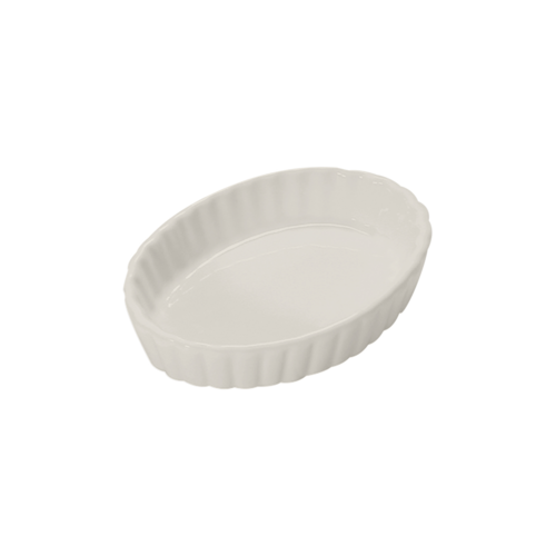 Dish Creme Brulee Oval 5 Oz Wht 5.25''Lx4''Wx1/8''H