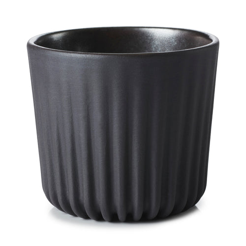 (PE1208N-263) Cup, 2-3/4 oz., 2-1/4'' dia. x 2-1/4''H, round, ceramic, dark metal finish, Pekoe