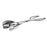 Salad Tongs, slotted/solid spatula scissor, 10'', stainless steel, mirror finish