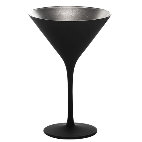 MARTINI MATTE BLACK/SILVER 8 1/2 OZ