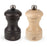 Bistro Duo Salt & Pepper Mill Set, 4'' (10 cm), adjustable from coarse to fine grinds, PEFC-certified beech wood, chocolate pepper mill, natural salt mill