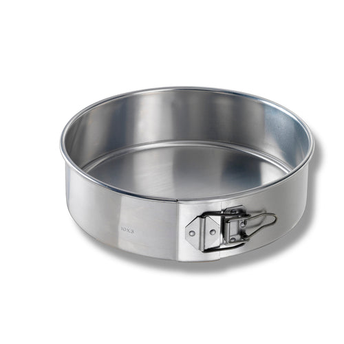 Spring Form Cake Pan, 130.5 oz., 9-7/8'' dia. x 2-3/4'' deep, removable bottom, aluminum alloy, plain, made in the USA with global materials