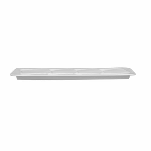 RECTANGULAR PLATE, 4 ZONES - CREATE, 14.55''L, 5.5''W, IVORIS