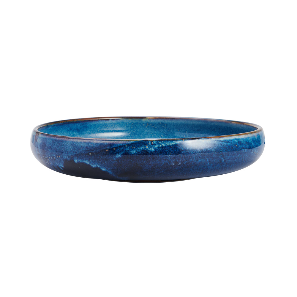 Starlit Plate, 11'' dia., round, coupe, vitrified porcelain, blue