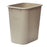 Wastebasket, 28 Qt, 14-5/8''W x 10-1/4''D x 15''H, Rectangular, LDPE, Beige