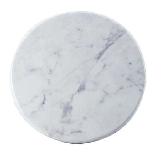 Tray, 12'' dia. x 3/4''H, round, dishwasher safe, melamine, faux Carrara marble