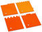 Cake Comb Set, 2-3/4''L x 3-1/4''W, plastic, orange (set of 4 pieces)