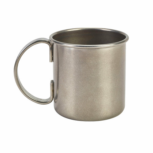 Straight Mug, 16 oz., 5-1/4''L x 3-5/8''W x 3-5/8''H, with handle, steel, vintage finish, Genware London