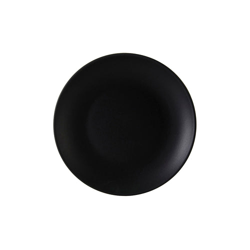 Plate, 8'', round, coupe, fully vitrified, lead-free, porcelain, TuxTrendz, Zion, matte black