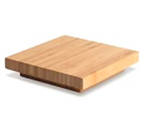 Skycap Riser Cap, 6-3/4'' x 6-3/4'' x 1-2/5''H, square, bamboo, natural finish