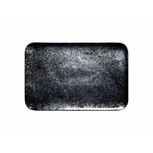 Karbon Plate, 13'' x 8-5/8'', rectangular, porcelain, black