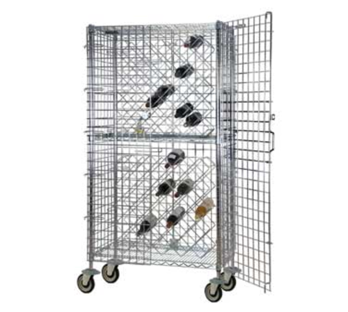 Focus Foodservice - Security Wire Wine Rack Kit, mobile, 18''D x 36''W, 68''H posts