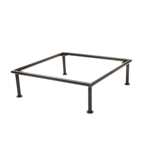 Square Riser, 12.0''W x 12.0''D x 4.0''H, 18/10 Stainless, Black, DW Haber, Tile Riser