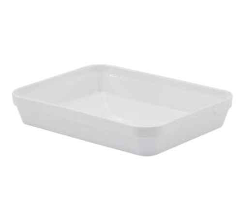 (P4028) Dish,  70-1/2 oz., 11'' x 8-1/4'' x 2-1/2''H, rectangular, extra deep, glazed, porcelain, white, Les Essentiels