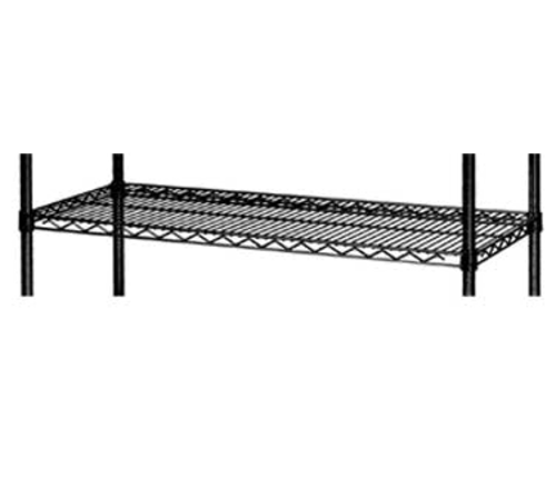 Wire Shelf, 800 lb. weight capacity, 18''W x 30''L, for dry storage, black epoxy coated, NSF