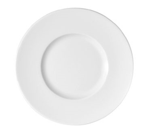 Plate, 11.10'' dia., round, wide rim, flat, porcelain, Maitre by Bauscher