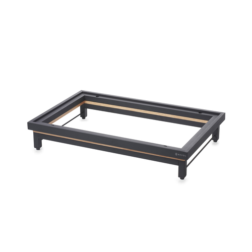 Riser, 22-1/4''W x 14''D x 4''H, high for GN 1/1, matt black metal, oak frame