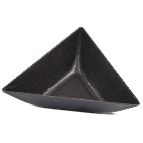 Matfer Mold, 1-3/4''L x 1-3/4''W x 2/5''H, petit four, triangle, non-stick, tinned steel, brown