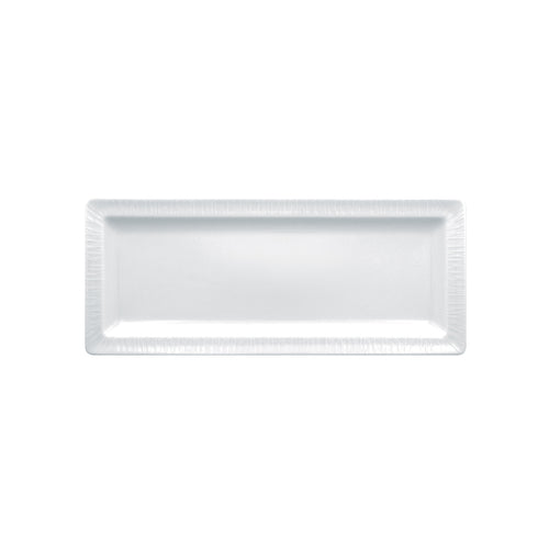 Soul Plate, 11-2/5'' x 4-11/16'', rectangular, flat, Polaris porcelain, white