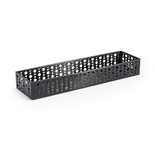 11'' x 2.75'' Brushed Stainless Dots Basket - Matte Black