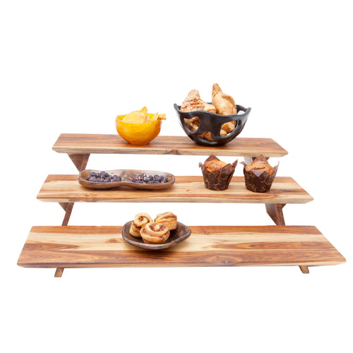 Wood Riser Set, 23.0''W x 6.0''D, Wood, Brown, DW Haber, Tile Riser