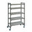 Camshelving Elements Mobile Unit, 21''W x 60''L x 78-1/4''H, 5-tier, (4) premium swivel casters with total locking brake, 750 lbs. max capacity, brushed graphite, NSF