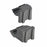 Camshelving Elements Corner Connector Set Brushed Graphite (1) Set