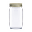 Jar with metal lid Set, 8 oz./22.9 cl./229 ml., glass, (H 4-3/8'' T 2-1/8'' B 2-1/2'' D 2-1/2'' )